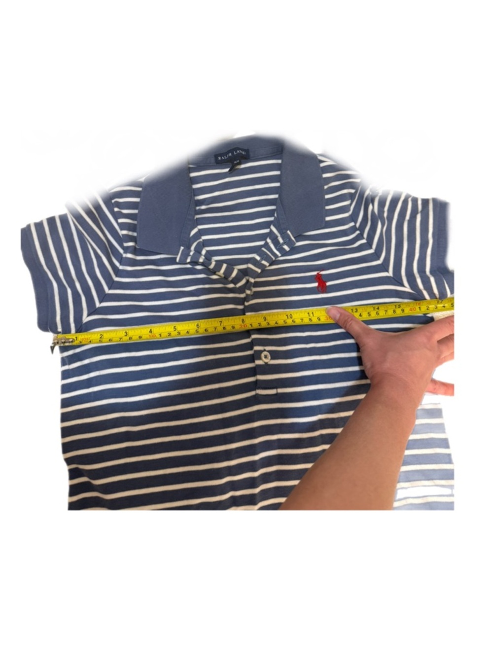 Ralph Lauren Striped Coastal Cotton Polo T-Shirt Dress with Red Logo Size Medium - Picture 9 of 11